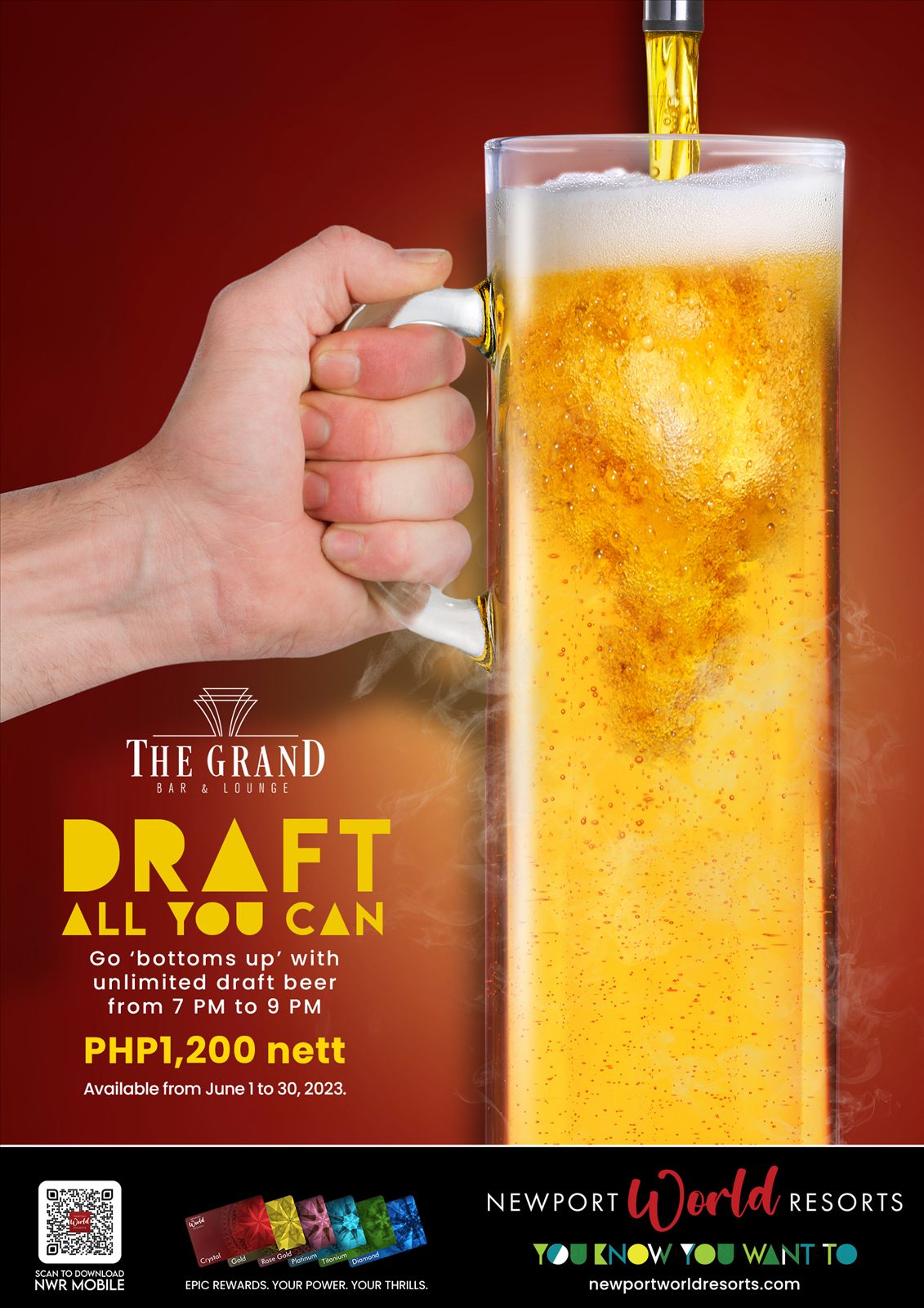 Draft All You Can beer promotion poster for The Grand
